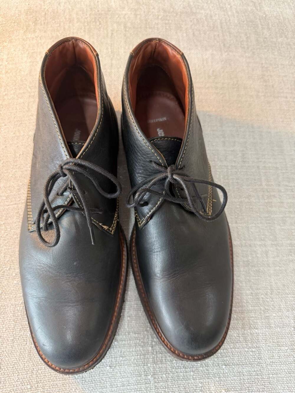 Johnston & Murphy Men's 7.5M Black Leather Chukka Boots
